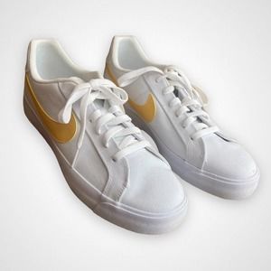 NEW Nike Court Royale AC Canvas WhiteTopaz Gold Womens size 11